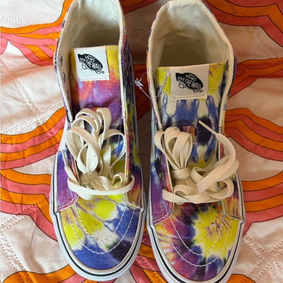 Vans Vibrant Purple and Yellow Canvas Sneakers - Picture 3 of 7